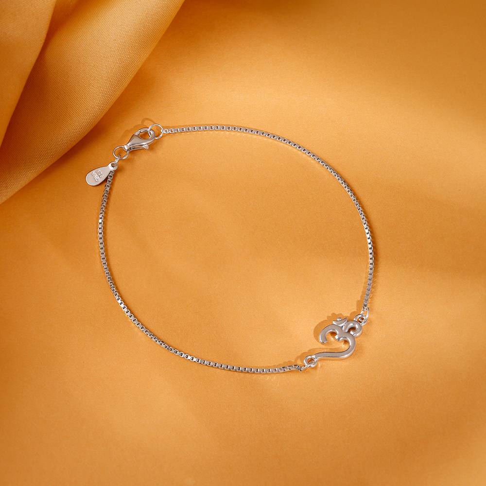 925 Silver Stylish Om Bracelet Rakhi| Raksha Bandhan Rakhi For Men : BR01187