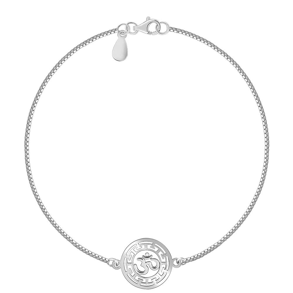 925 Silver Om Kavach Bracelet Rakhi| Raksha Bandhan Rakhi For Men : BR01197