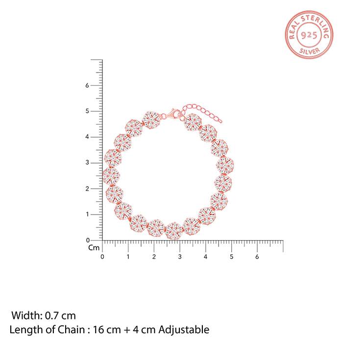 Anushka Sharma Rose Gold Studded Flower Bracelet : BR0122