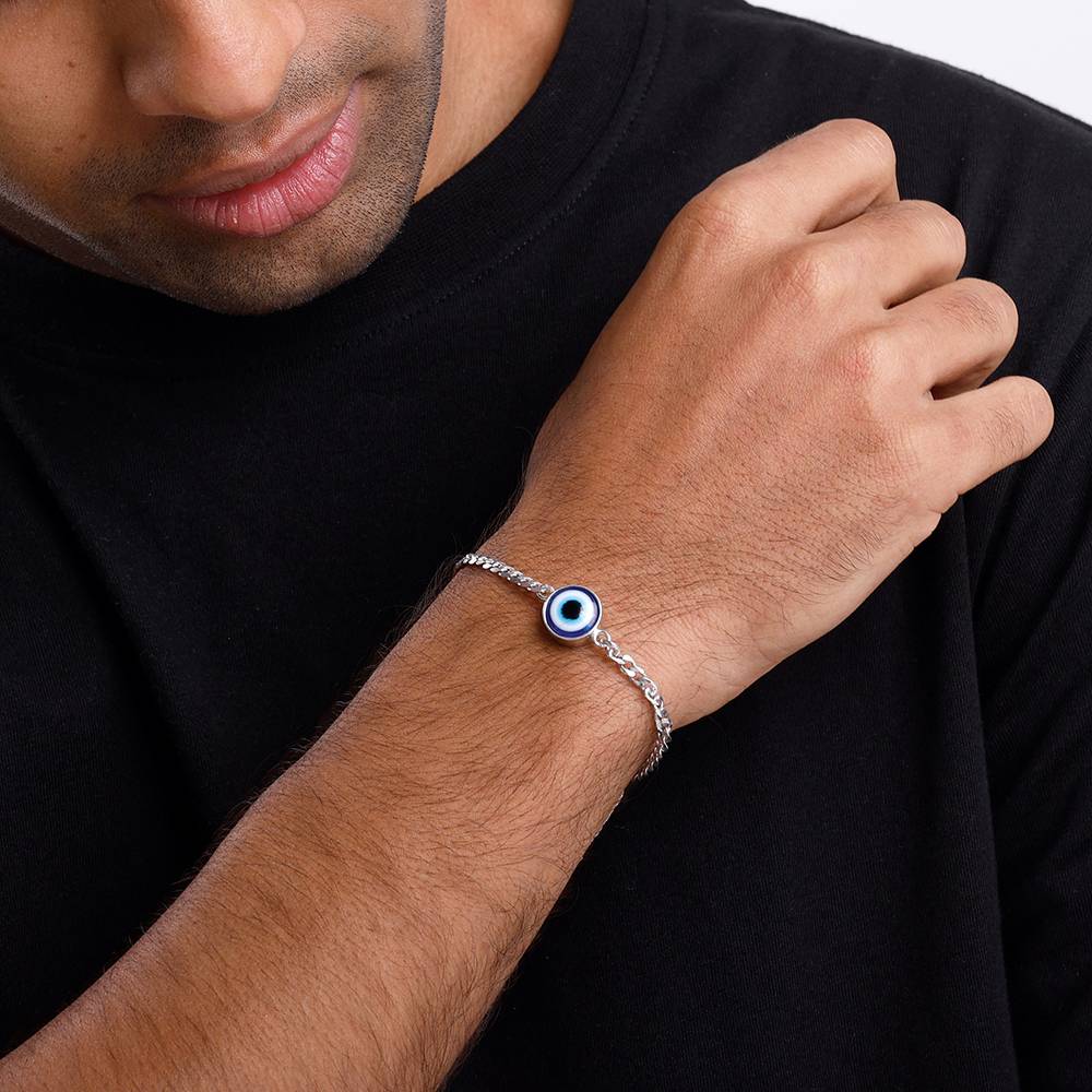Giva 925 Silver Evil Eye Style Bracelet For Him : BR01237