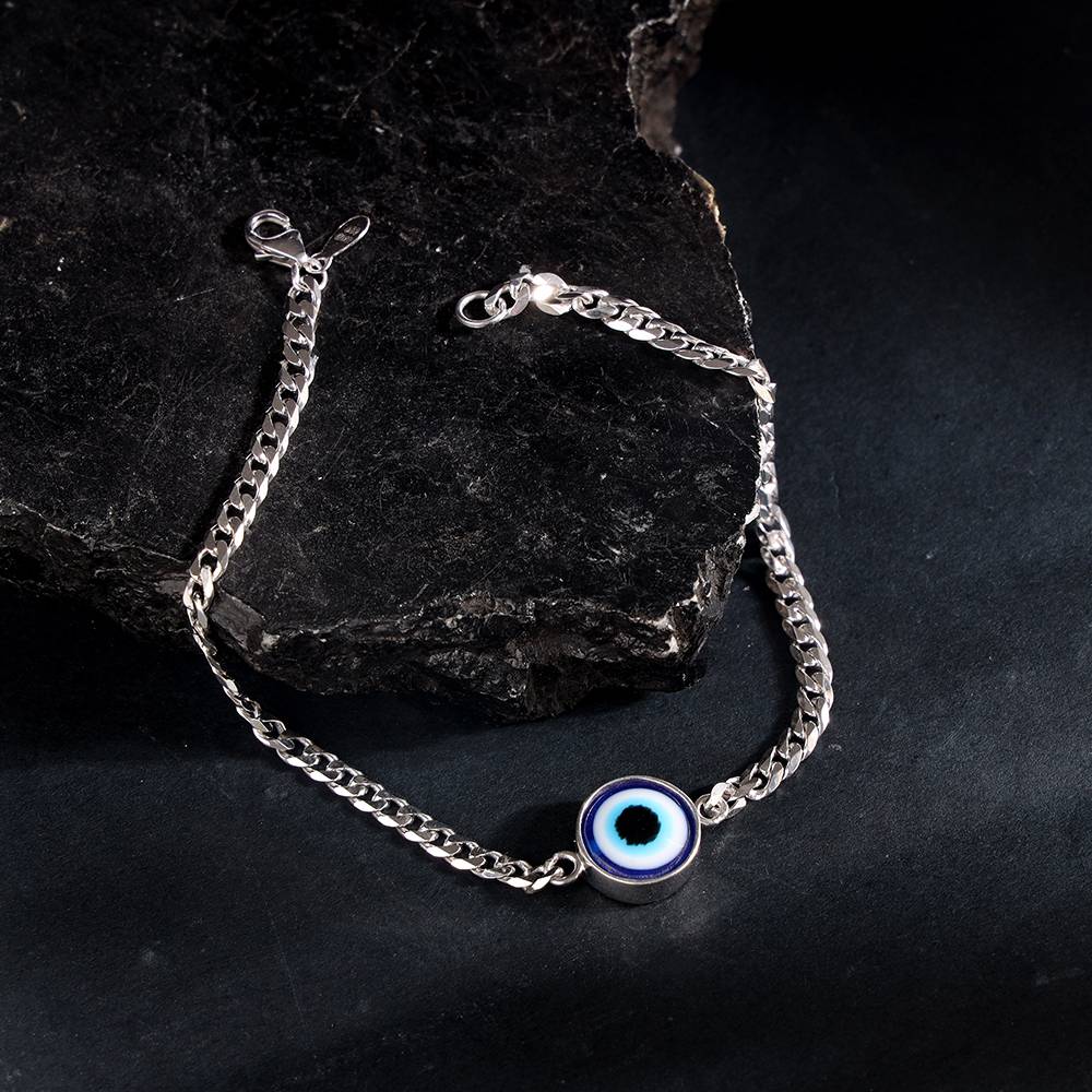 Giva 925 Silver Evil Eye Style Bracelet For Him : BR01237