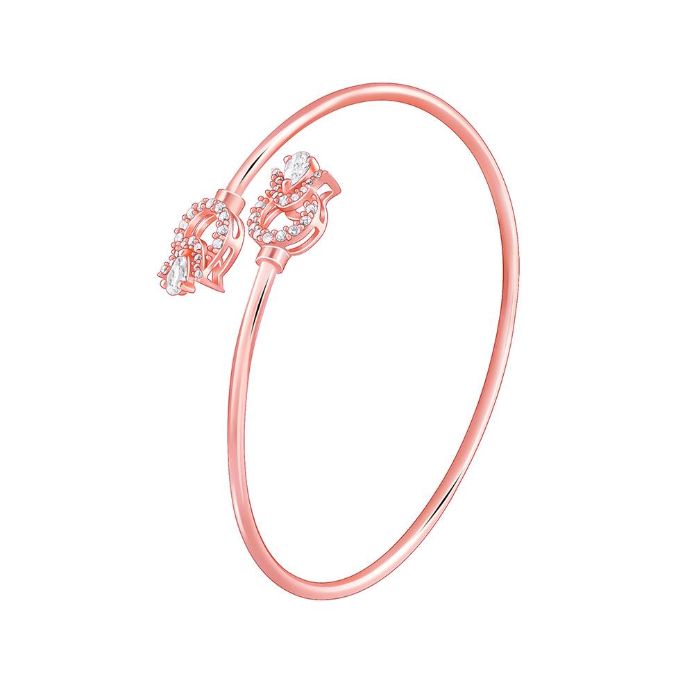 925 Rose Gold Tulipia Cuff Bracelet : BR01289