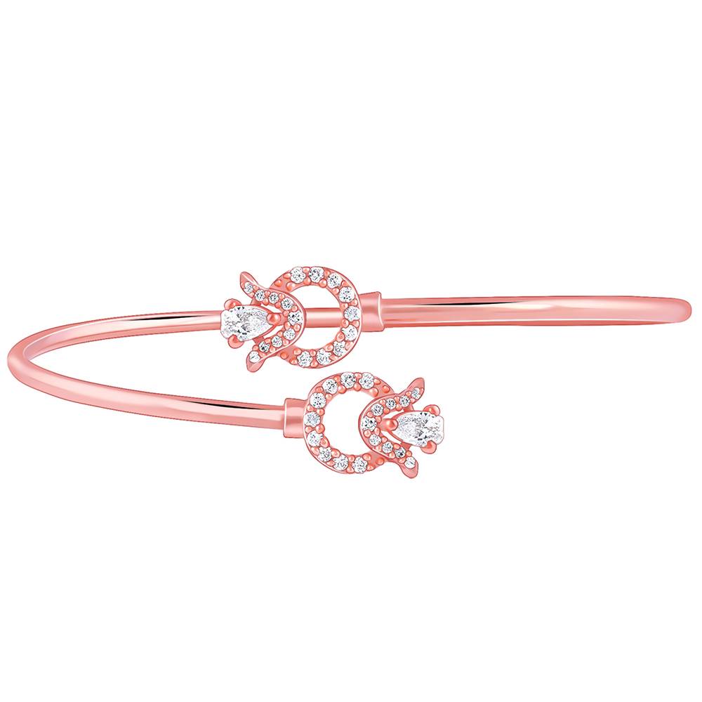 925 Rose Gold Tulipia Cuff Bracelet : BR01289
