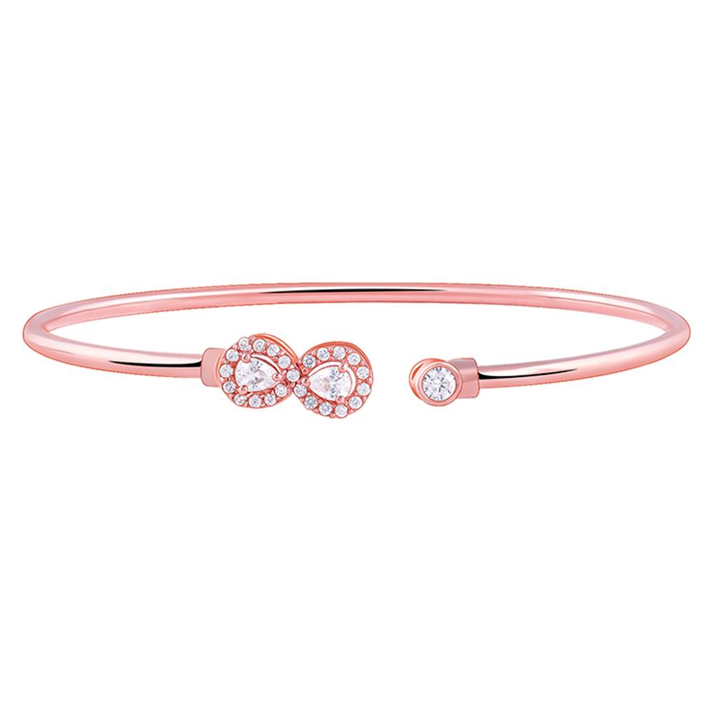 925 Rose Gold Endless Shenanigans Cuff Bracelet : BR01290