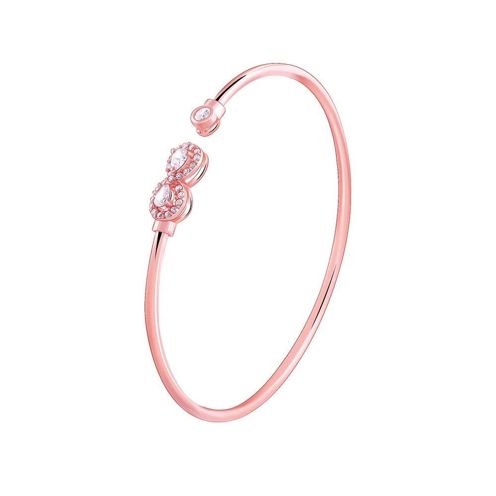 925 Rose Gold Endless Shenanigans Cuff Bracelet : BR01290