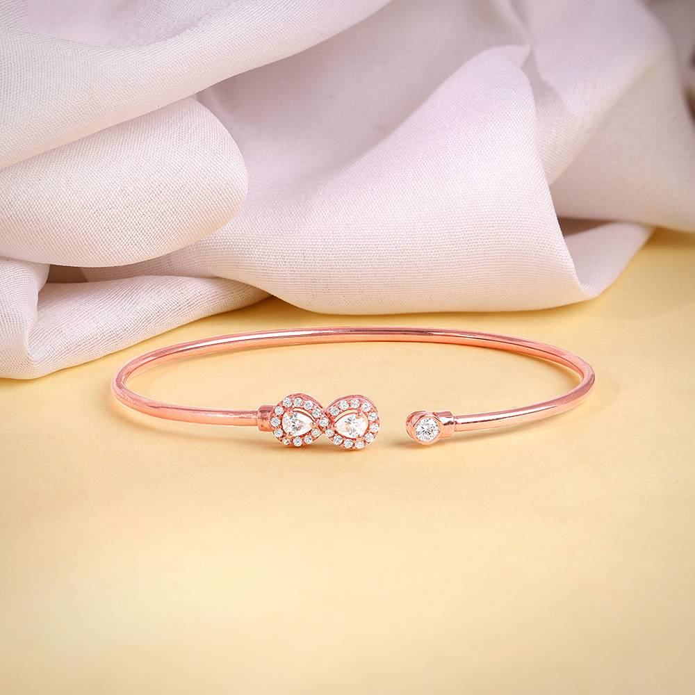 925 Rose Gold Endless Shenanigans Cuff Bracelet : BR01290