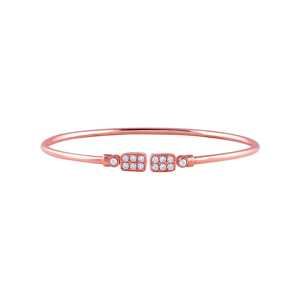 925 Rose Gold Adorable Cuff Bracelet : BR01291