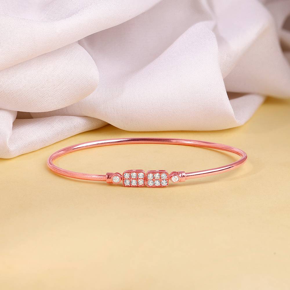 925 Rose Gold Adorable Cuff Bracelet : BR01291