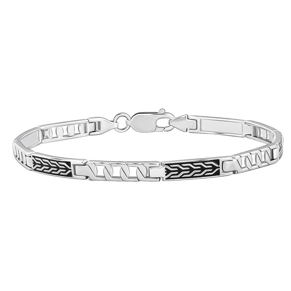 Giva 925 Silver Titan Weave Bracelet For Him : BR01329