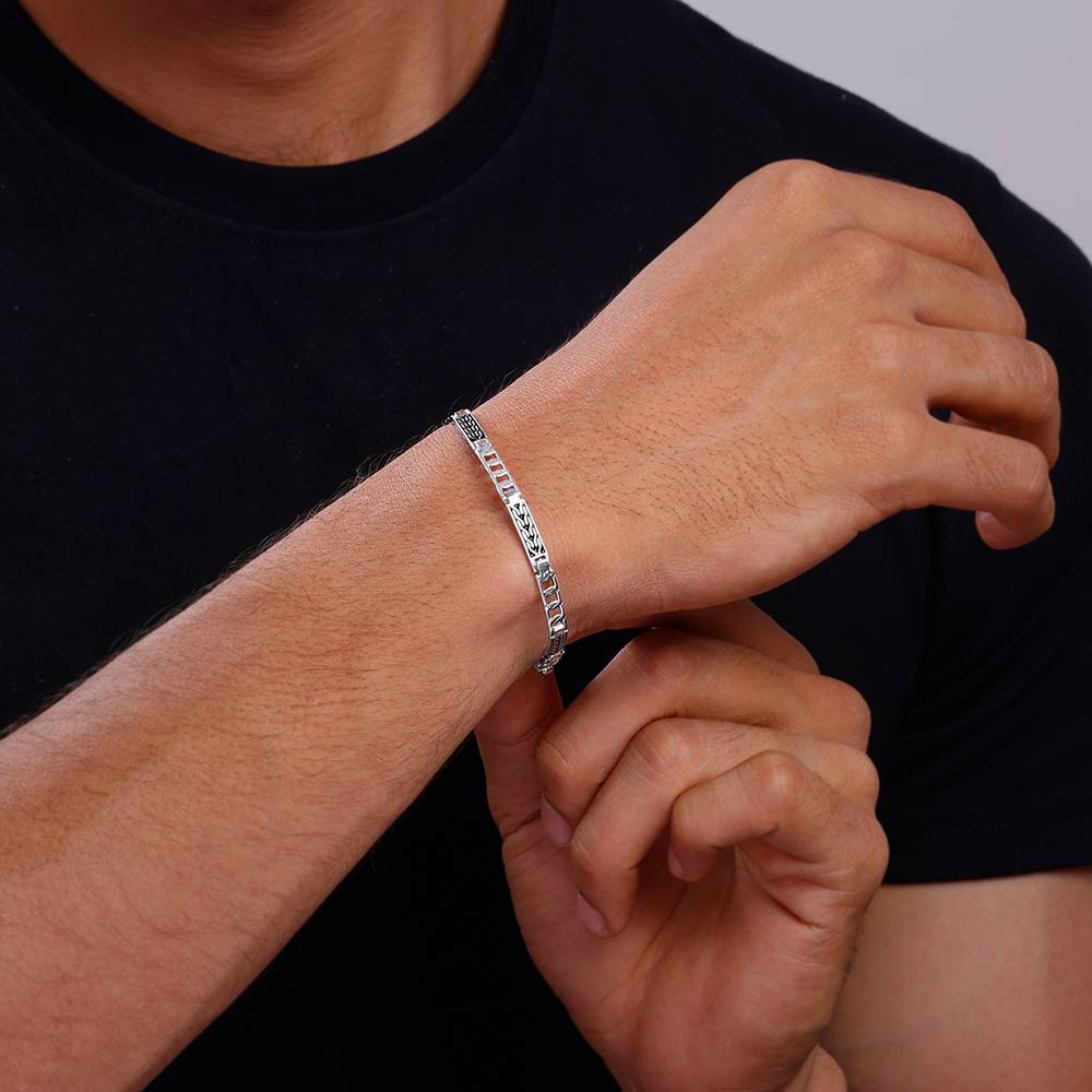 Giva 925 Silver Titan Weave Bracelet For Him : BR01329