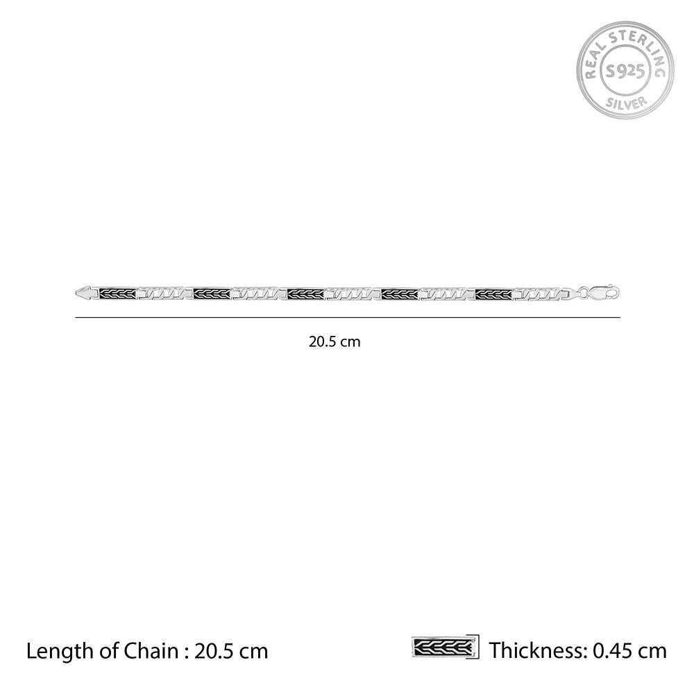 Giva 925 Silver Titan Weave Bracelet For Him : BR01329