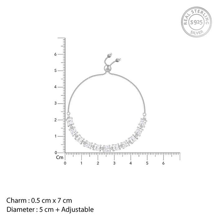 925 Silver Noir Glow Bracelet, Adjustable | Gifts For Women And Girls : BR01359