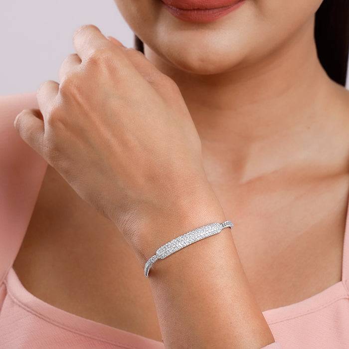 925 Silver Bar Of Light Bracelet, Adjustable | Gifts For Women And Girls : BR01360
