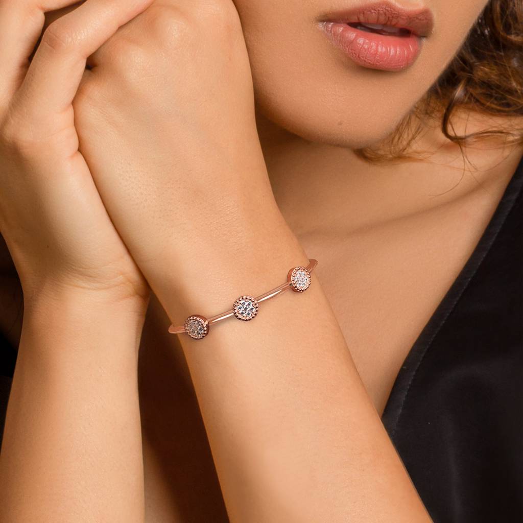 Rose Gold Disc Bracelet : BR0156