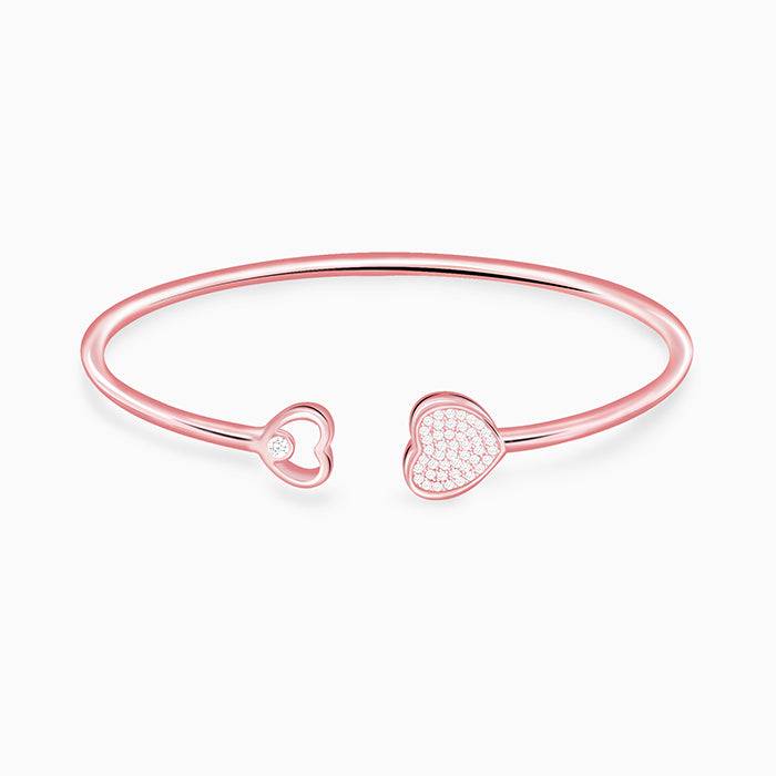 Rose Gold Dual Heart Bracelet : BR0158