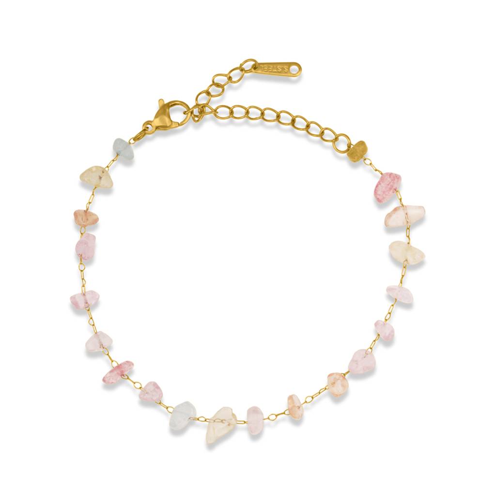Pastel Crystal Chip Bracelet For Women : BR0164