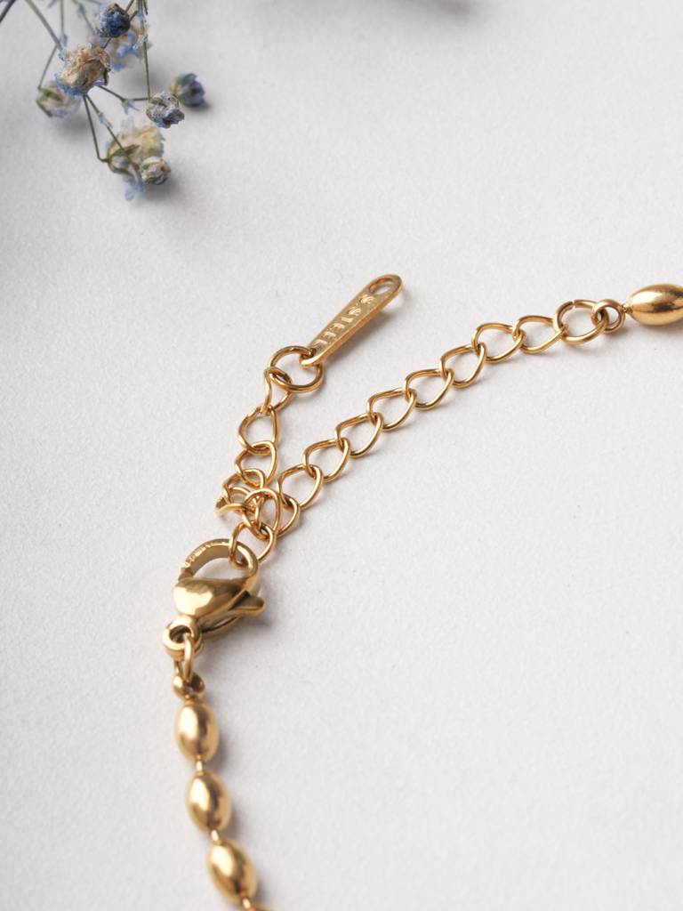 Glimmer Pearl Beads Chain Bracelet For Women : BR0169