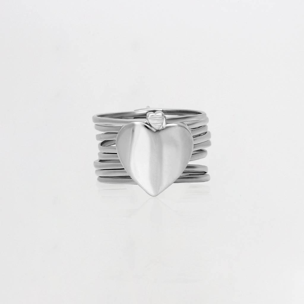 Silver Supple Heart Bracelet : BR0177