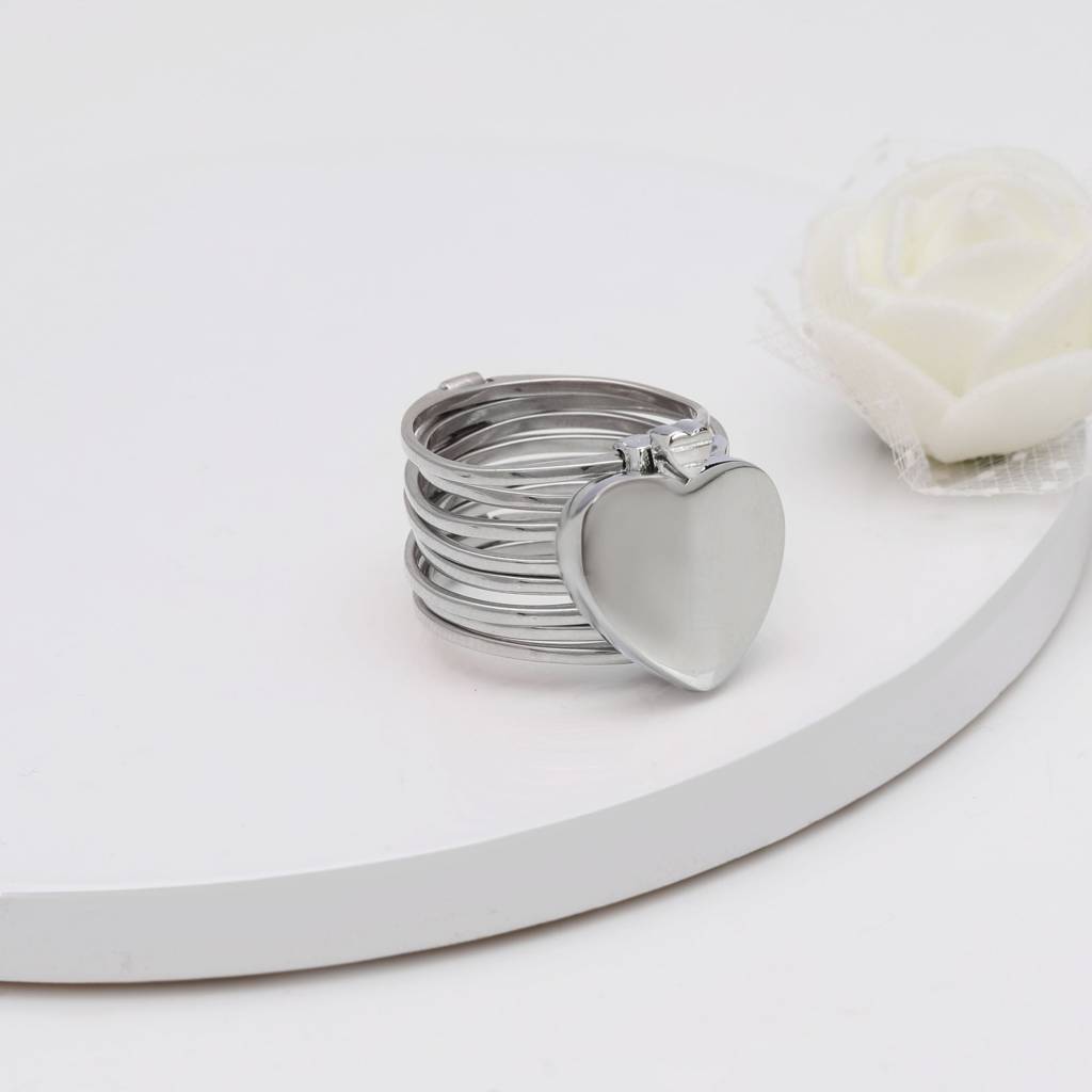 Silver Supple Heart Bracelet : BR0177