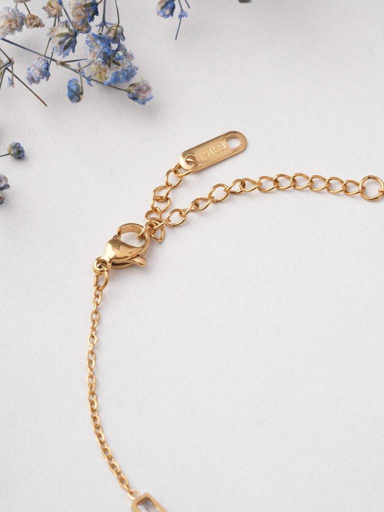 Dainty Emerald-Cut Station Bracelet For Women : BR0183