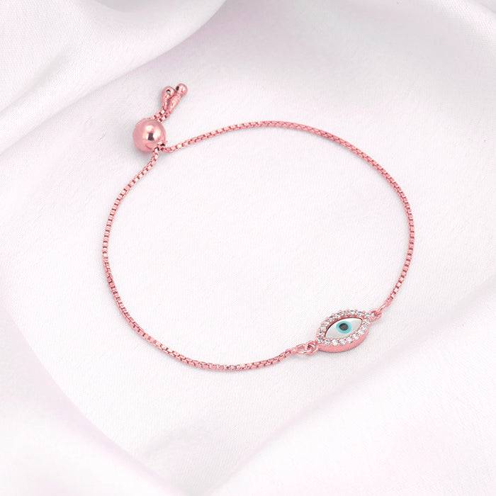 Rose Gold Evil Eye Bracelet : BR0185