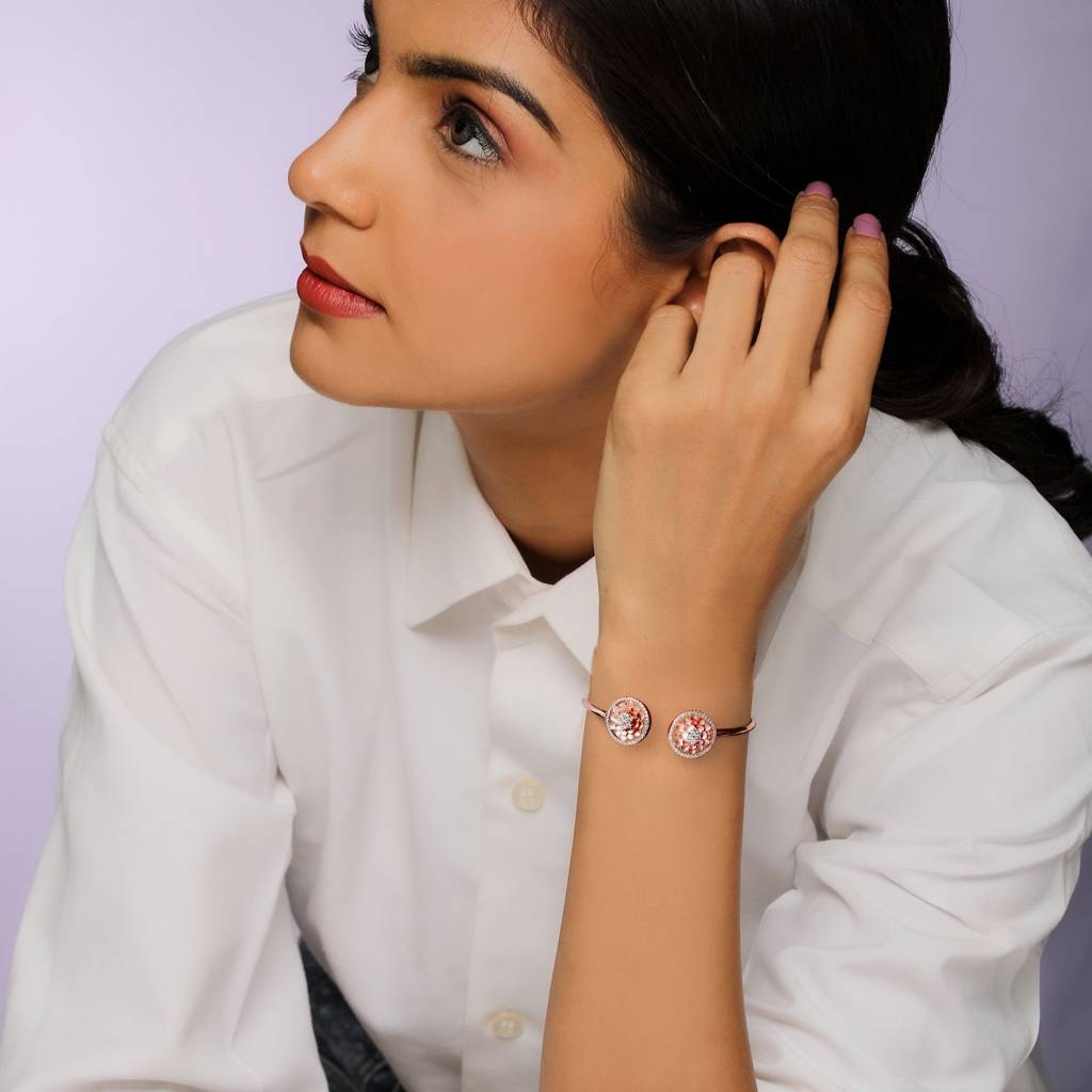 Rose Gold Flower Power Bracelet : BR0211