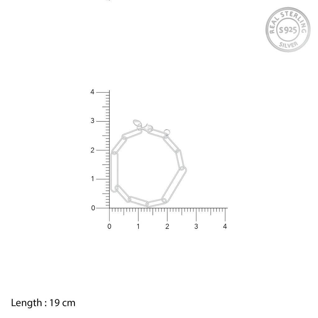 Wired Silver Minimal Link Bracelet : BR0223