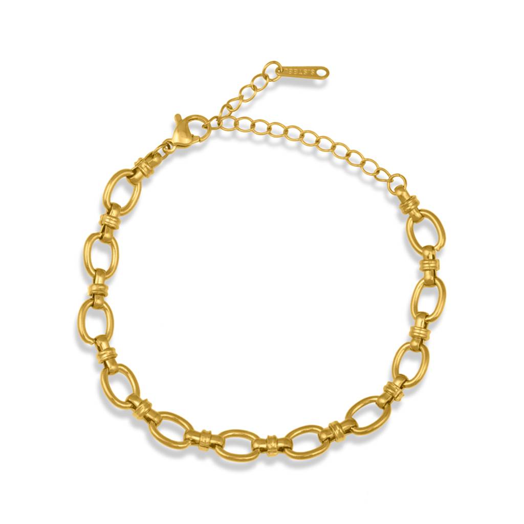 Bold Oval-Link Statement Bracelet For Women : BR0228