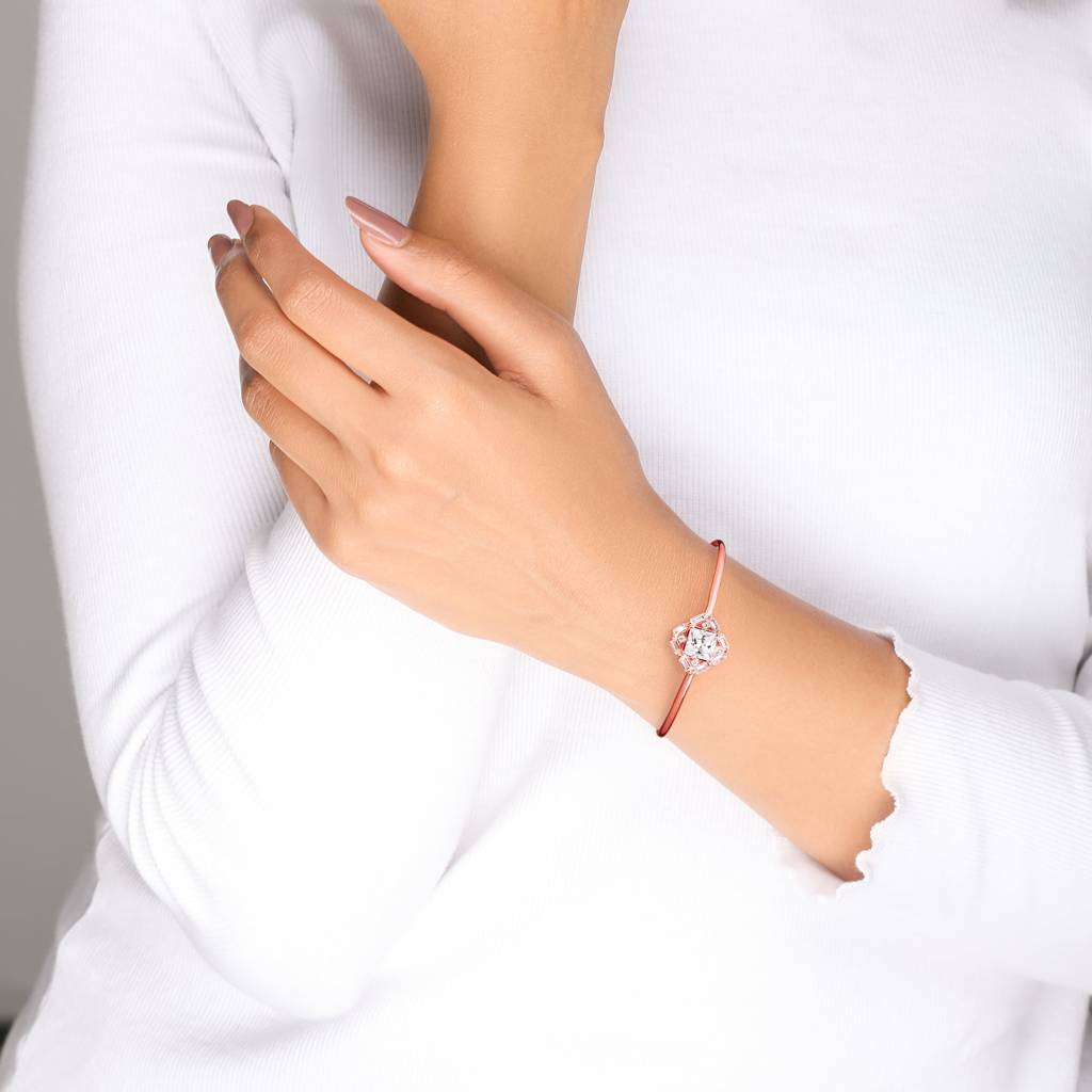 Rose Gold Geometric Cuff Bracelet : BR0232