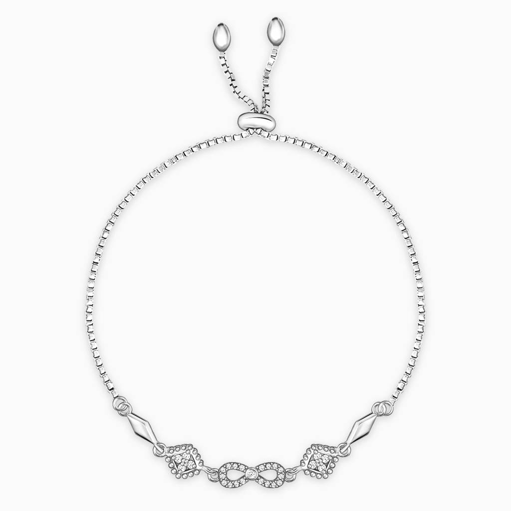 Silver Infinity Zircon Bracelet : BR023
