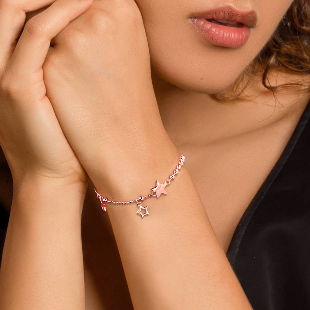 Rose Gold Star Charm Bracelet : BR0246