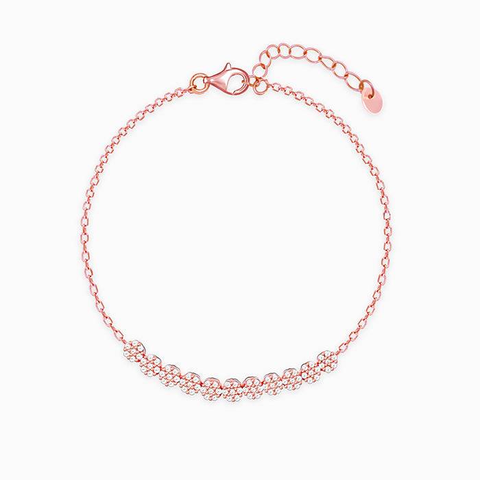 Rose Gold Shimmer Beads Bracelet : BR0247