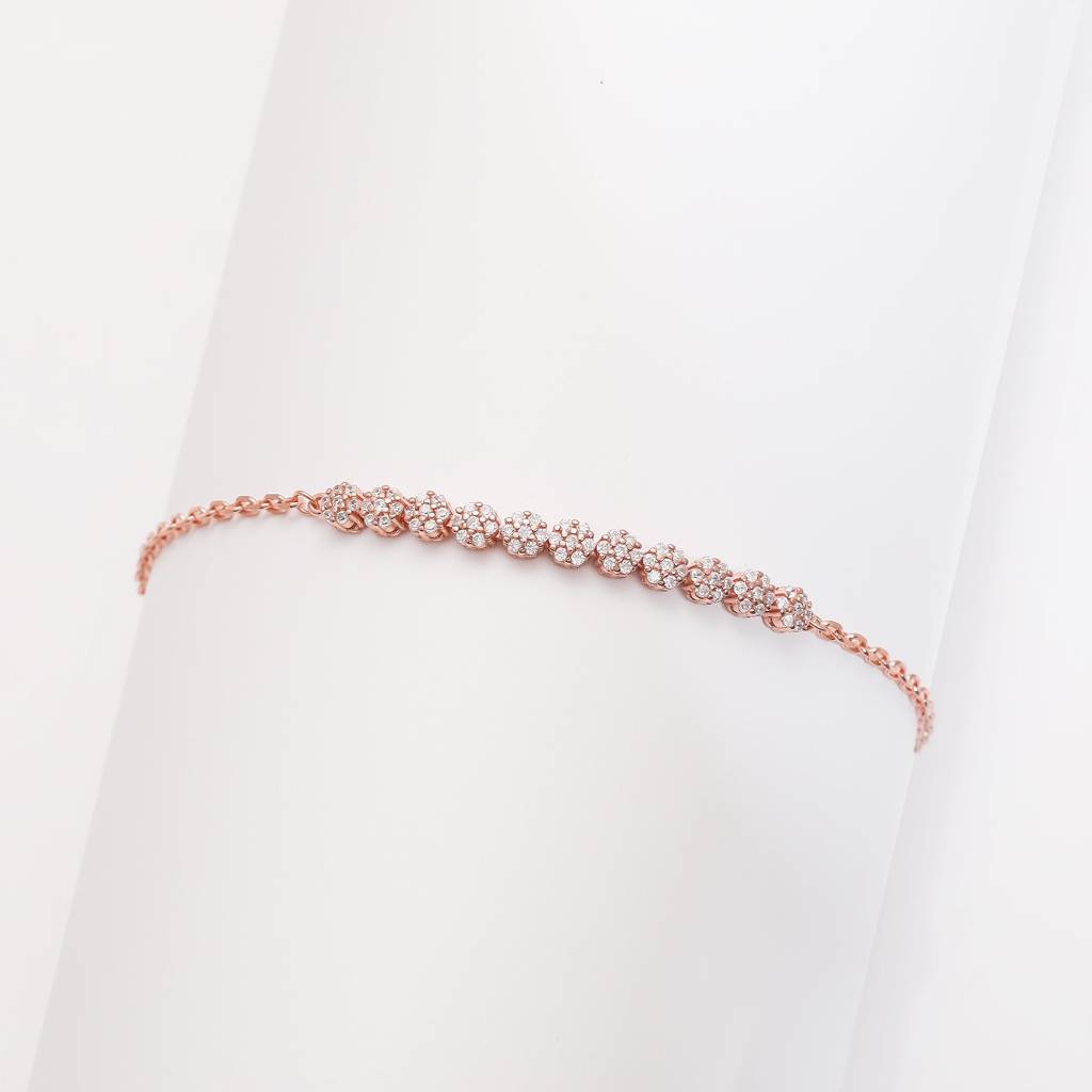 Rose Gold Shimmer Beads Bracelet : BR0247