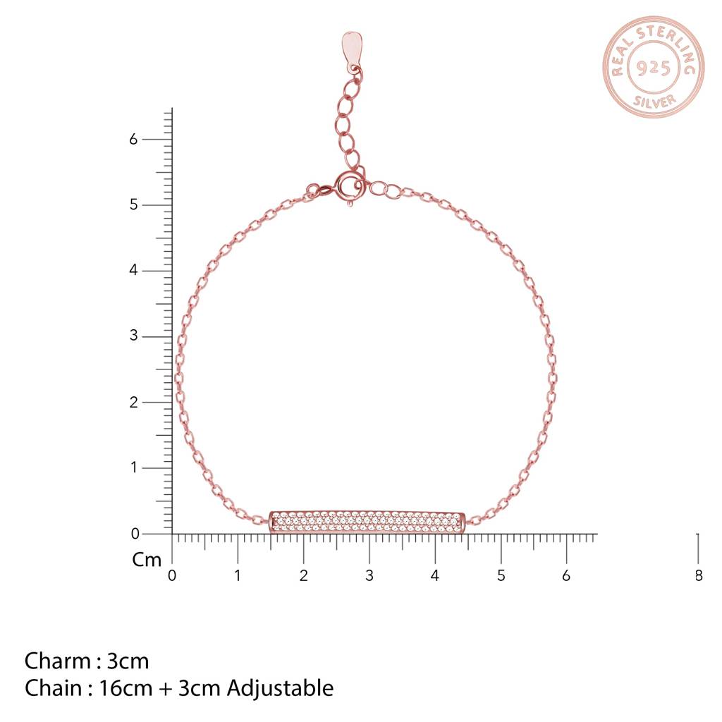 Rose Gold Minimal Grace Bracelet : BR0248