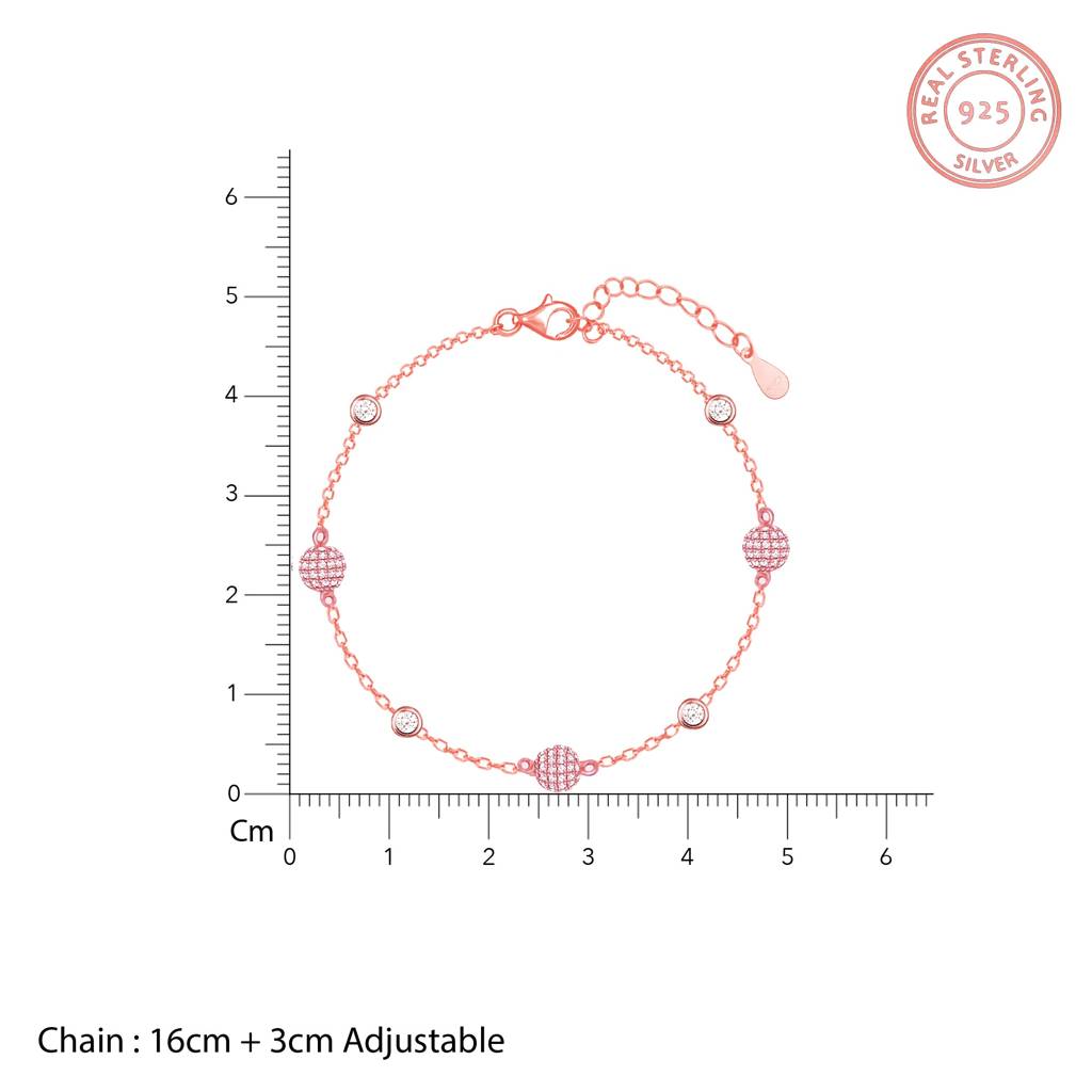 Anushka Sharma Rose Gold Studded Bubble Bracelet : BR0253