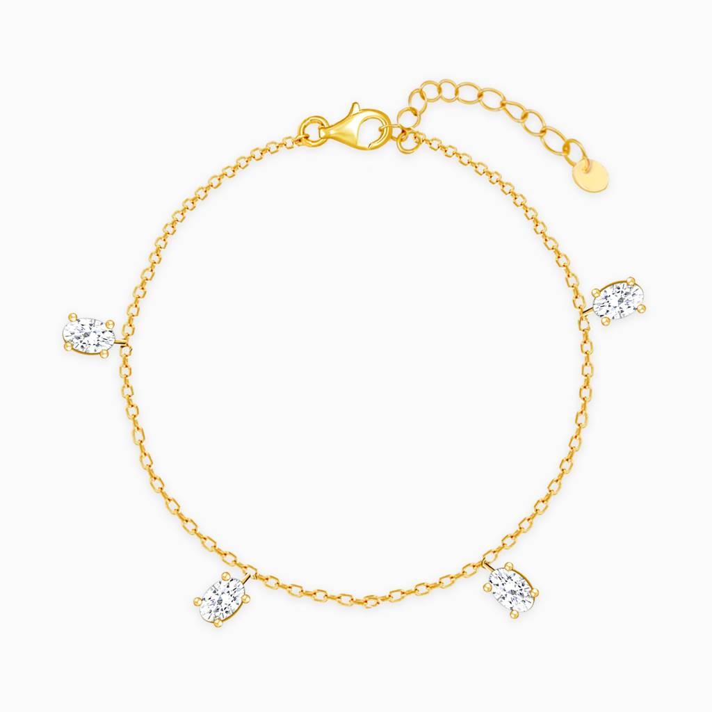 Golden Zircon Charm Bracelet : BR0261