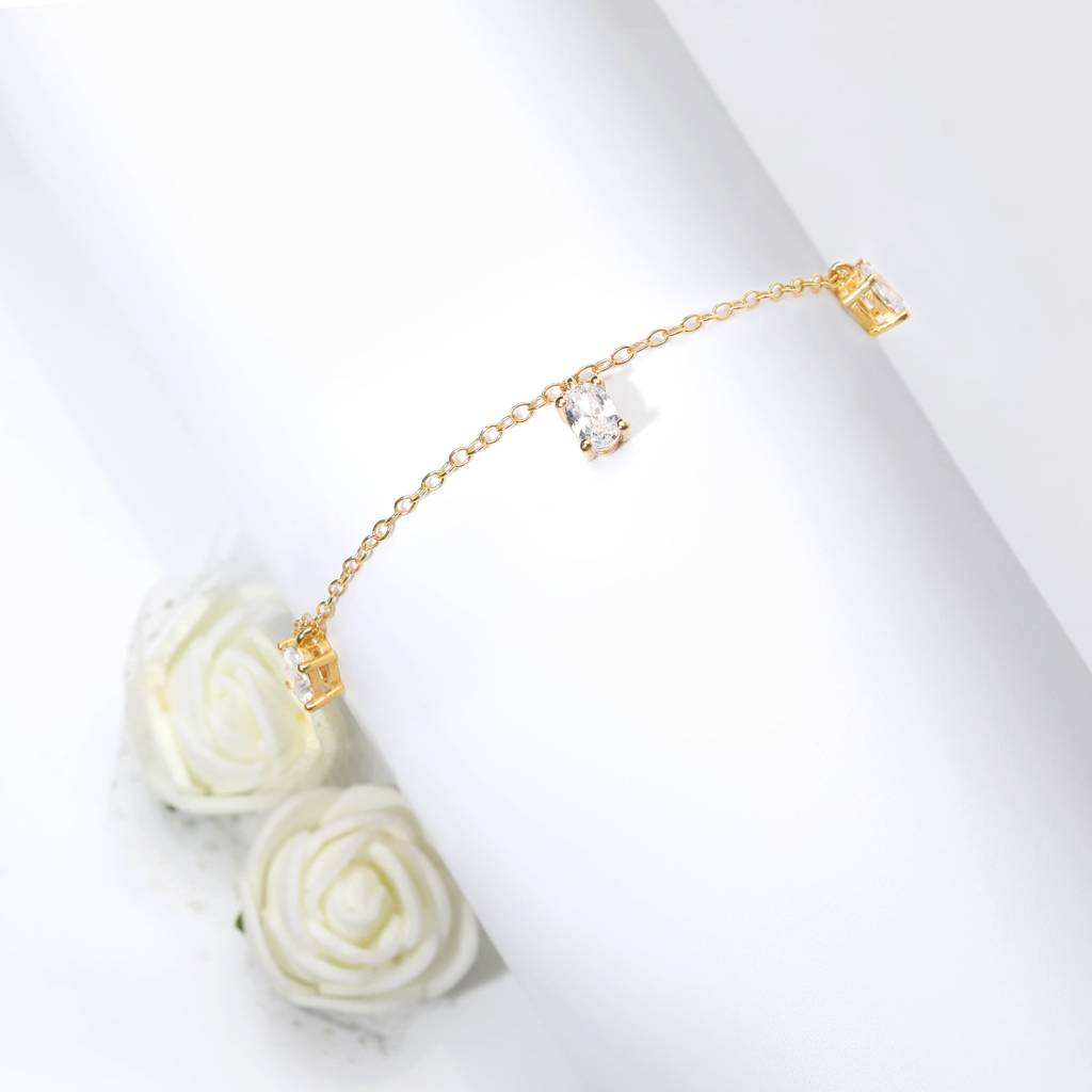 Golden Zircon Charm Bracelet : BR0261