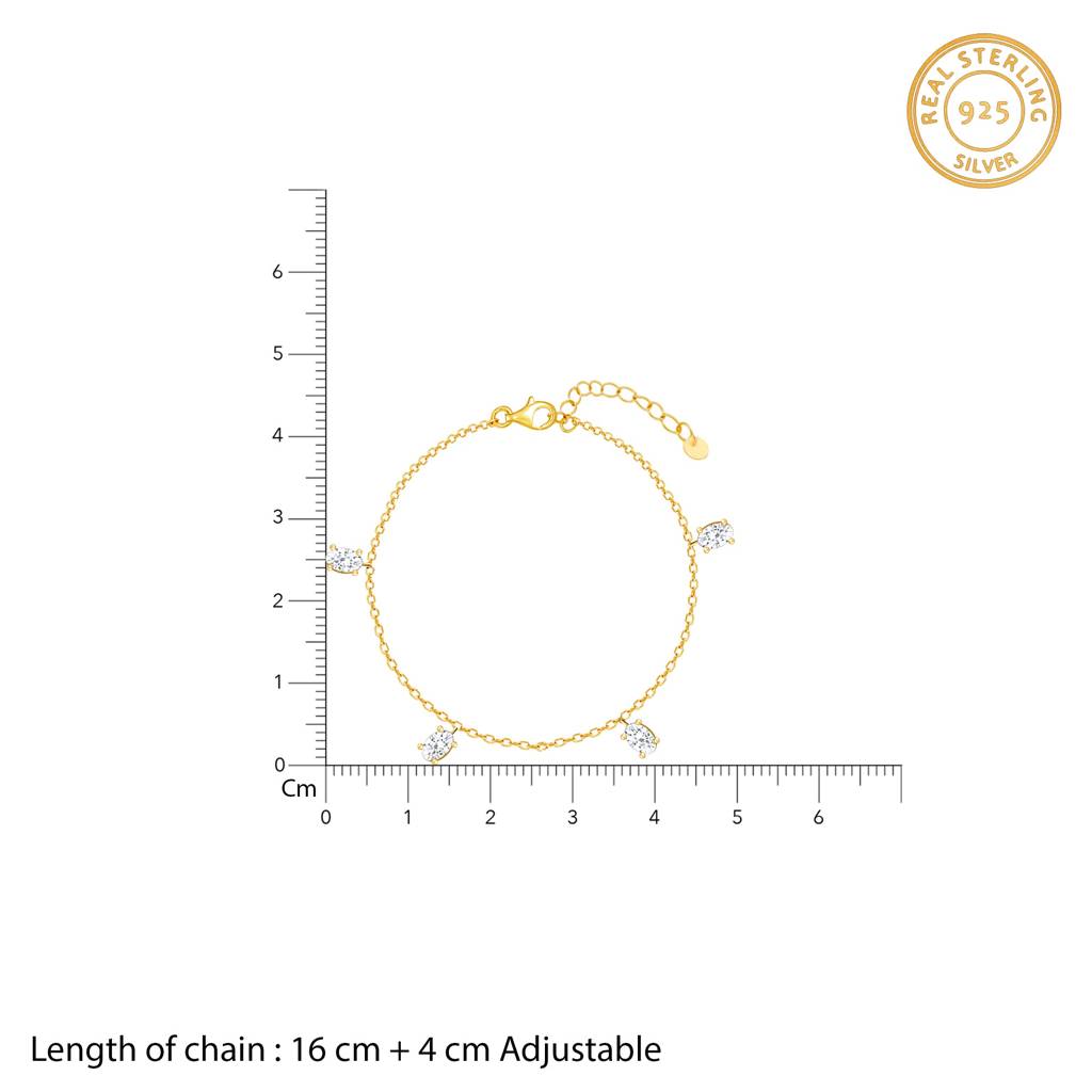 Golden Zircon Charm Bracelet : BR0261