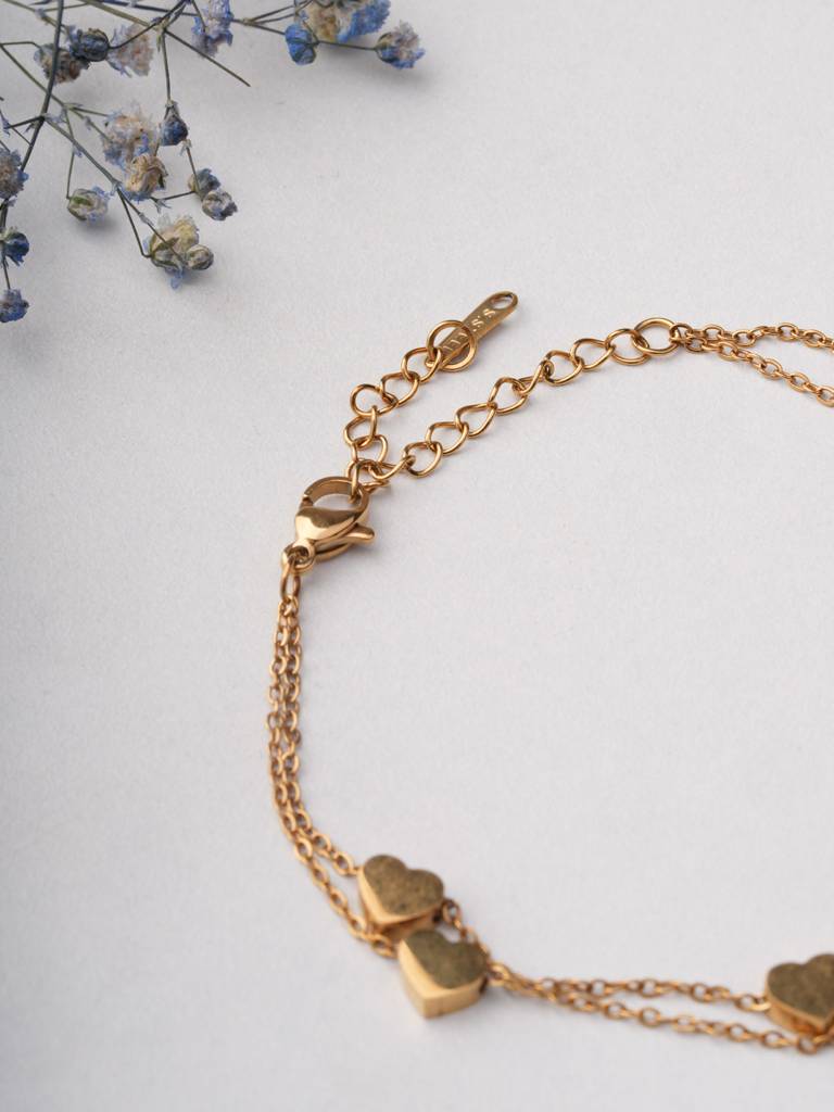 Heart Link Bracelet For Women : BR0280