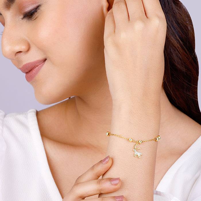 Golden Reindeer Bracelet : BR0280