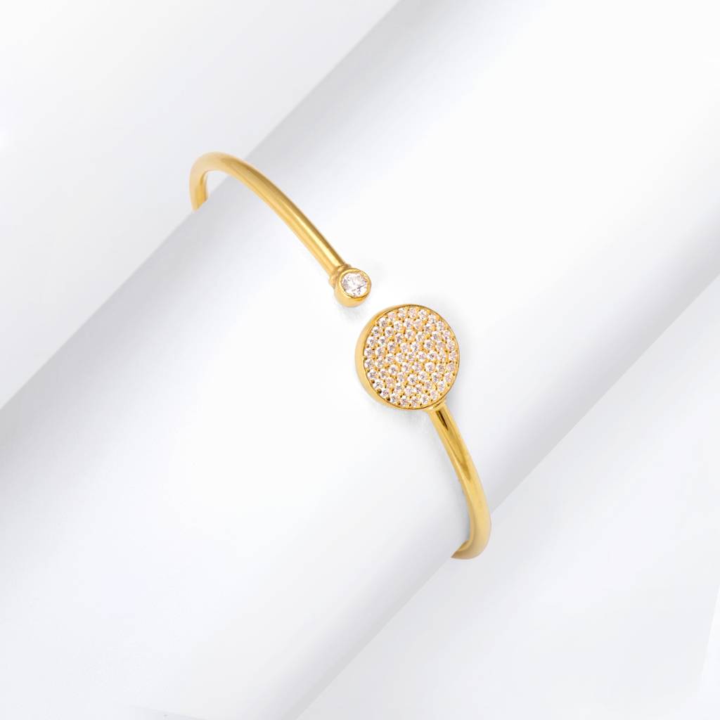 Golden Circular Studded Bracelet : BR0290