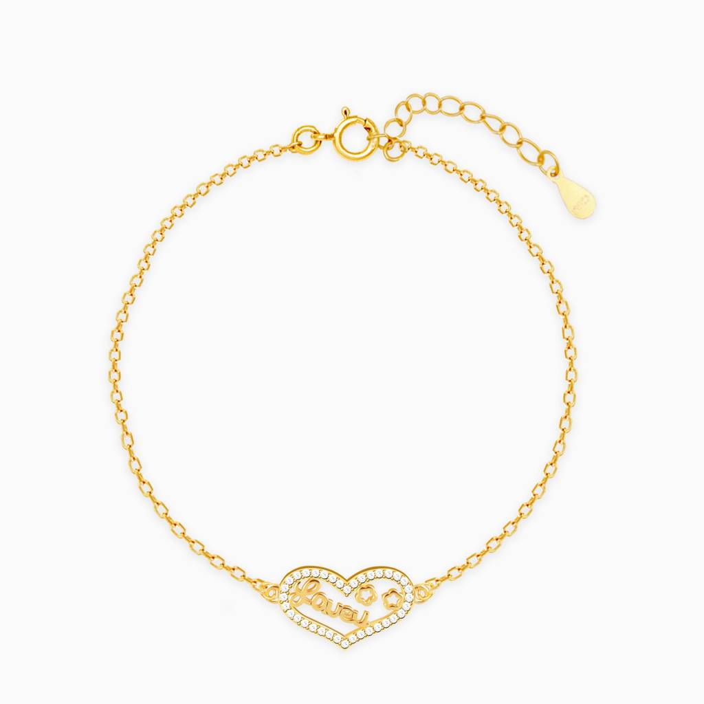 Golden One Love Heart Bracelet : BR0291