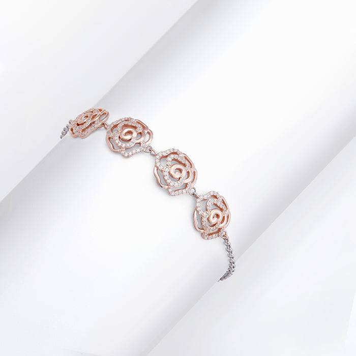 Rose Gold Floral Ecstacy Bracelet : BR0327