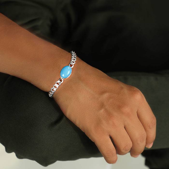 Silver Bhai Jaan Men'S Bracelet : BR0333