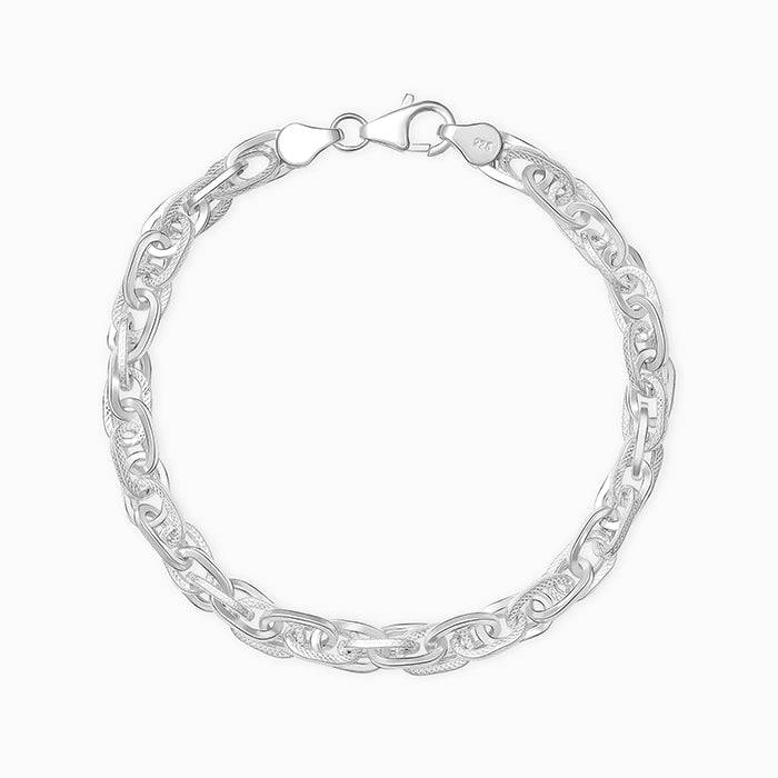 Silver Urban Mode Link Bracelet For Him : BR0357