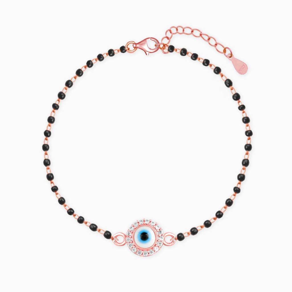 Rose Gold Protected Love Mangalsutra Bracelet : BR0409