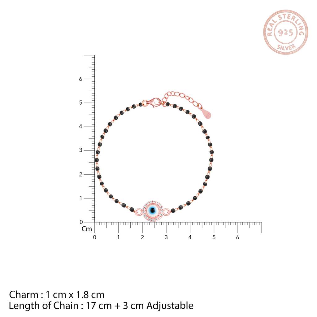 Rose Gold Protected Love Mangalsutra Bracelet : BR0409