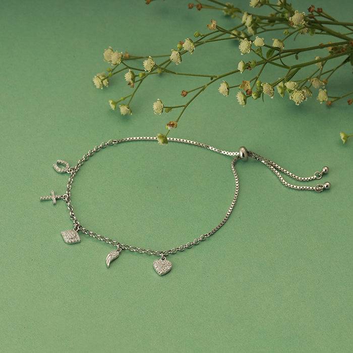 Silver Twinkling Charm Bracelet : BR0421