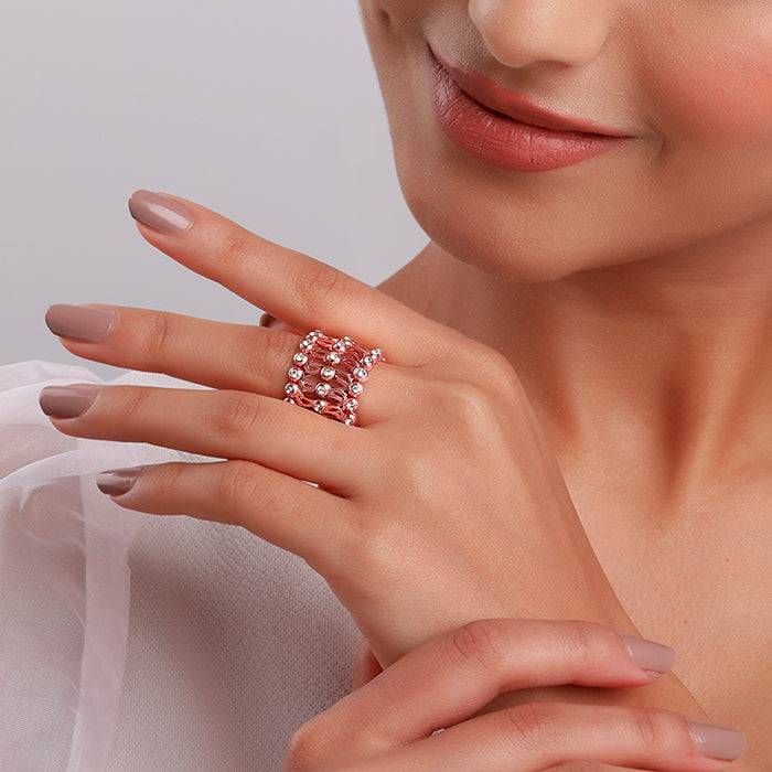 925 Silver Anushka Sharma Rose Gold Supple Bracelet : BR044