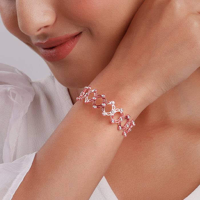 925 Silver Anushka Sharma Rose Gold Supple Bracelet : BR044